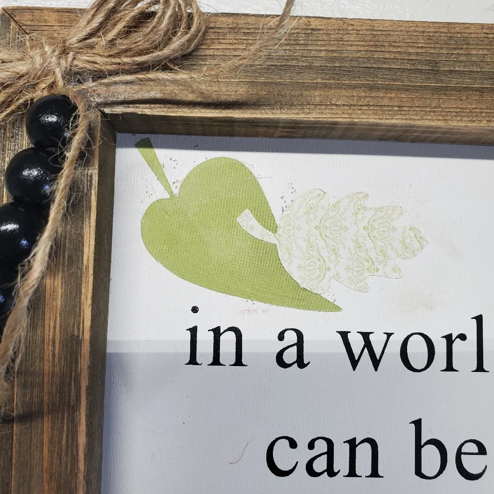 Rustic Wooden Framed Inspirational Wall Art Set Farmhouse
